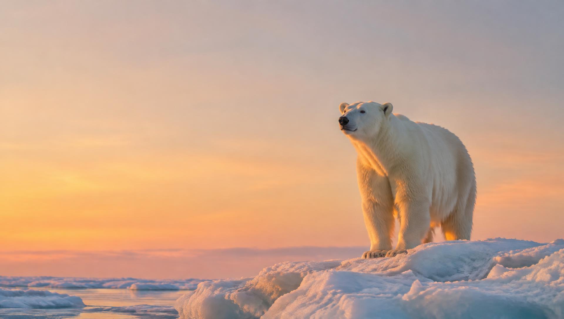 Jack the polar bear on the ice